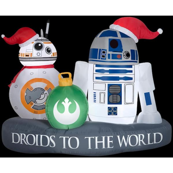 Airblown 5 ft. W Inflatable Christmas Stylized R2-D2 BB-8 Driod Star Wars