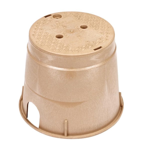 NDS 10 in. Round Standard Series Valve Box and Cover, Sand Box, Sand ICV Cover