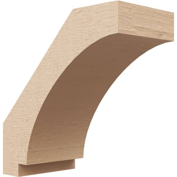 Ekena Millwork 3 in. x 6 in. x 6 in. Imperial Rough Cedar Woodgrain Timberthane Polyurethane Knee Brace, Primed
