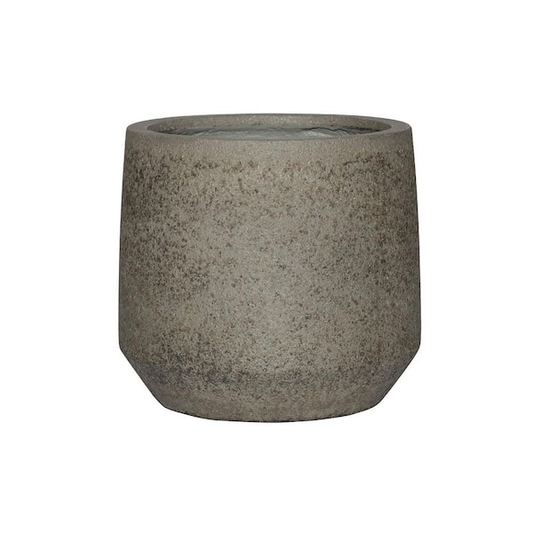 PotteryPots 15.35 in. W x 13.78 in. H Extra Large Round Grey