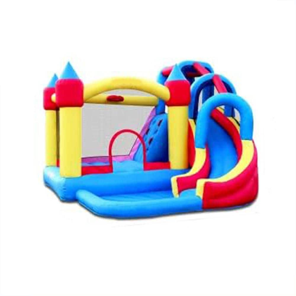 Inflatable Bounce House with Water Slide, Basketball Hoop, Climbing Wall, Ball Pit, Heavy Duty Blower, Wet/Dry Use price history on PriceWatchPro