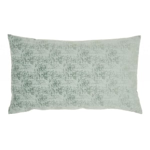 Jordan Celadon Geometric Polyester 24 in. x 14 in. Throw Pillow