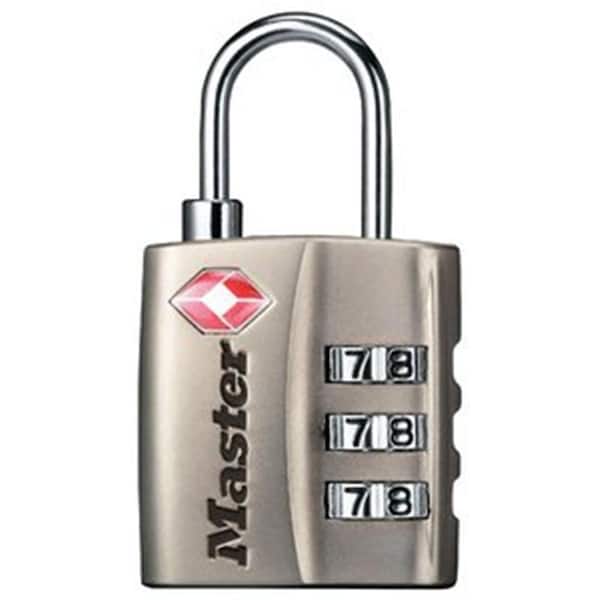 Master Lock TSA Approved Combination Luggage Lock, Resettable, Nickel