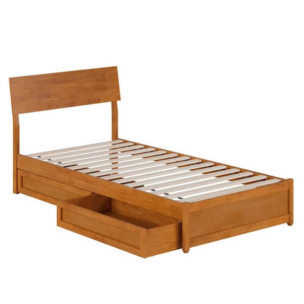 AFI Norla Light Toffee Natural Bronze Wood Frame Twin XL Platform