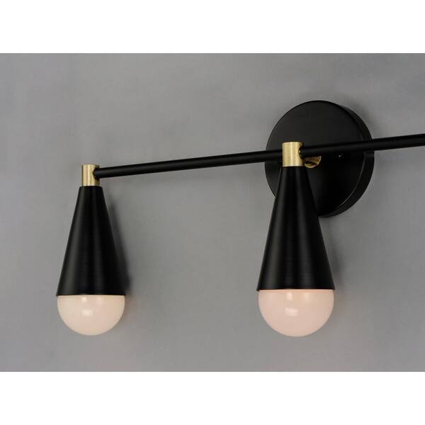 Maxim Lighting - Lovell 24 in. 3-Light Black Bath Vanity Light
