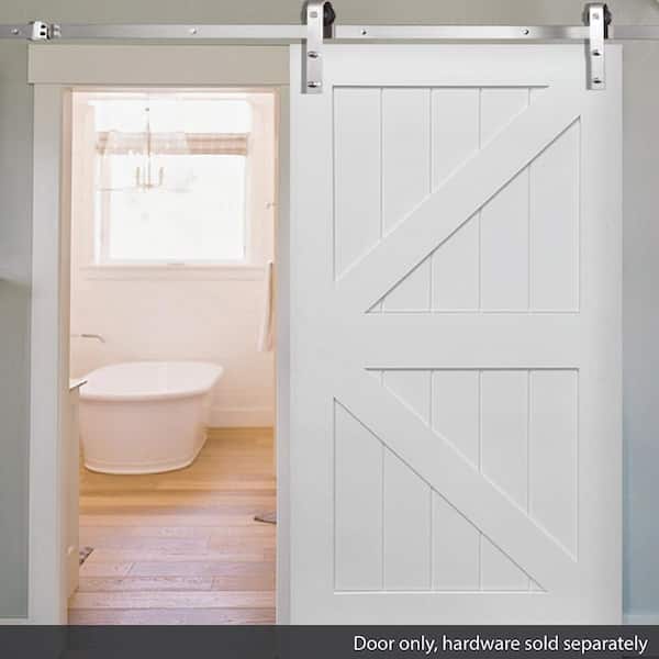 36 in. x 84 in. K-Plank Primed MDF Interior Barn Door Slab