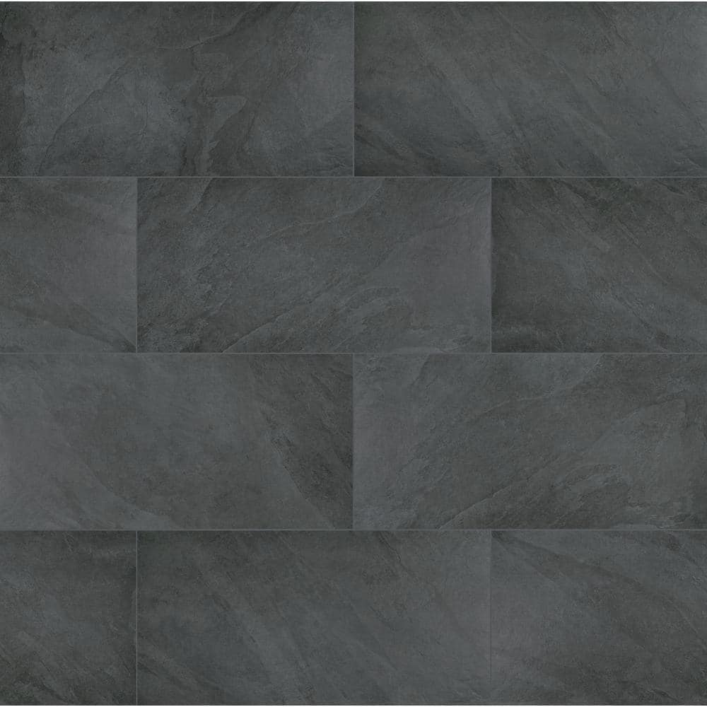 Stellar Ebony 24 in. x 48 in. Matte Porcelain Floor and Wall Tile (112 sq. 