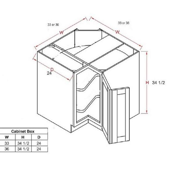 Lifeart Cabinetry Lancaster Shaker Embled 33x34 5x24 In Base Lazy Susan Cabinet Gray Alg Bls33 The Home Depot Base Lazy Susan Cabinet