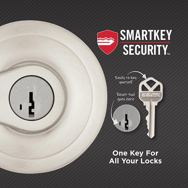 ⭐️NOLLEY’SLIGHT Kwikset Henley Satin Nickel Keyed Entry Door Handle