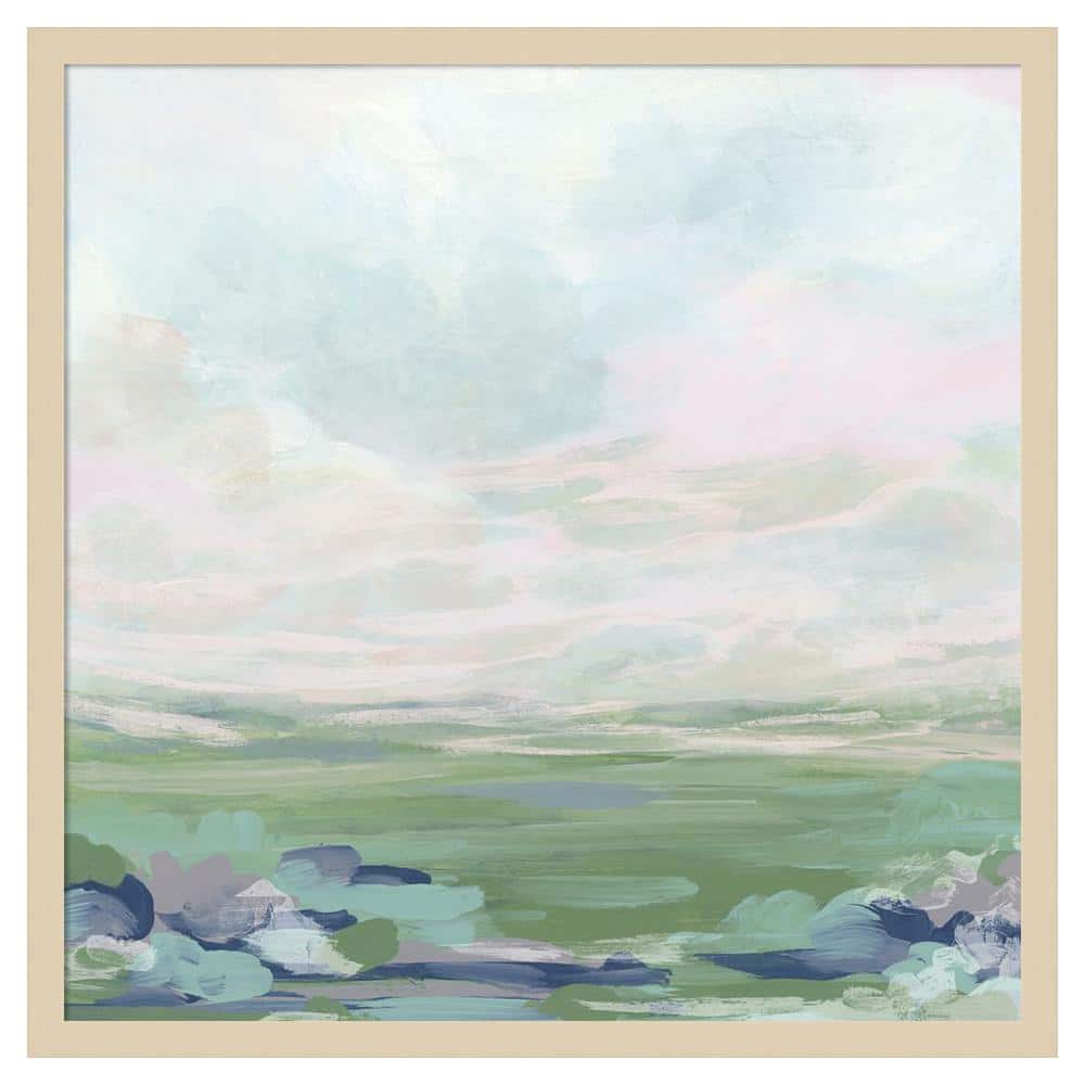 Lavender Scape I Svelte Natural Framed Abstract Art Print