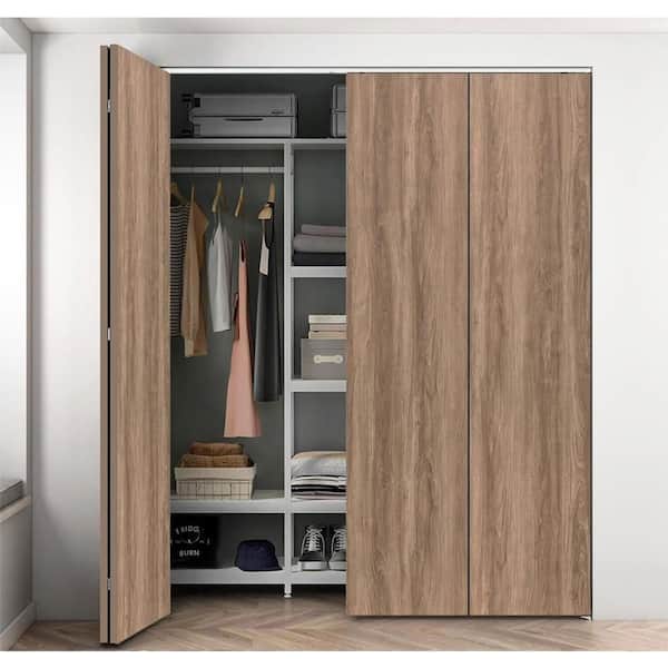 CALHOME 72 in. x 82 in. x 3/4 in. Thickness Hollow Core Walnut