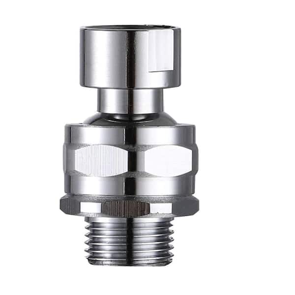Solid Brass Adjustable Shower Head Swivel Ball Adapter with Polished Chrome Finish for G1/2 Connections