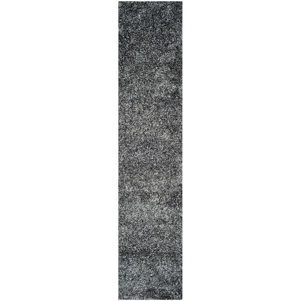 SAFAVIEH Malibu Shag Charcoal 2 ft. x 9 ft. Runner Rug