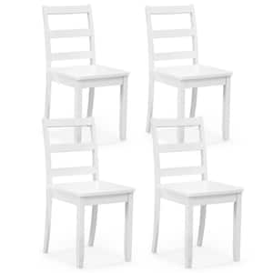 White Dining Chairs Set of 4 Wood Dining Room Kitchen Side Chairs for Living Room