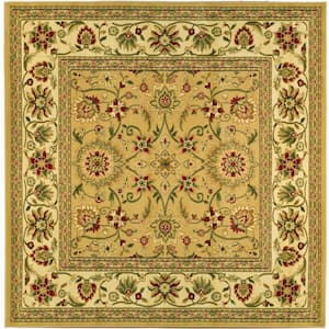 Lyndhurst Beige/Ivory 6 ft. x 6 ft. Square Border Area Rug