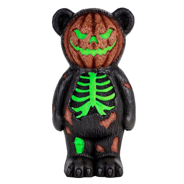 Home Accents Holiday 2.5 ft. Glow-In-The-Dark Skeleton Bear ...