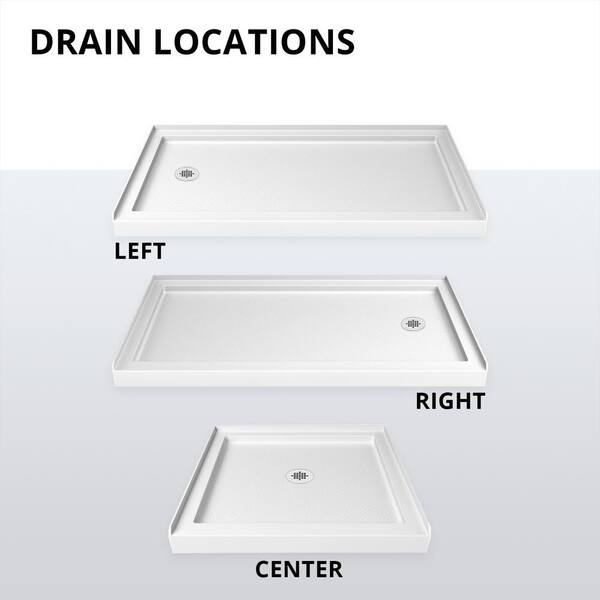36 in. x 42 in. Center Drain 6 in. Shower Base in White