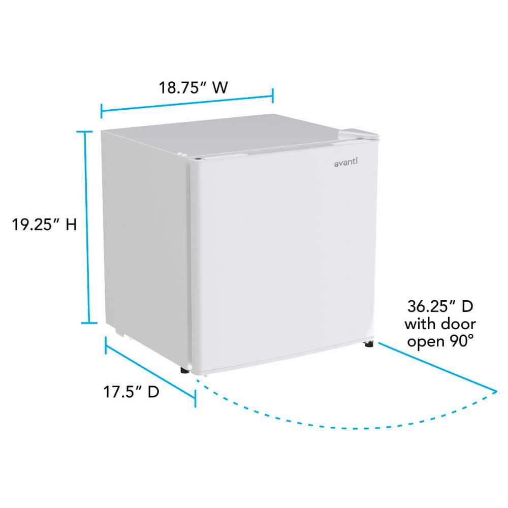 Avanti 1.7 Cu. Ft. White Steel Compact Refrigerator