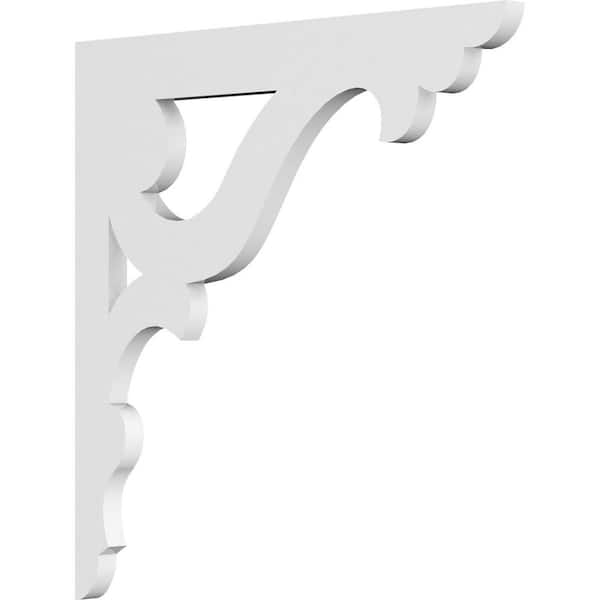 Ekena Millwork 5/8 in. W x 14 in. H x 14 in. D PVC Cornelia Bracket