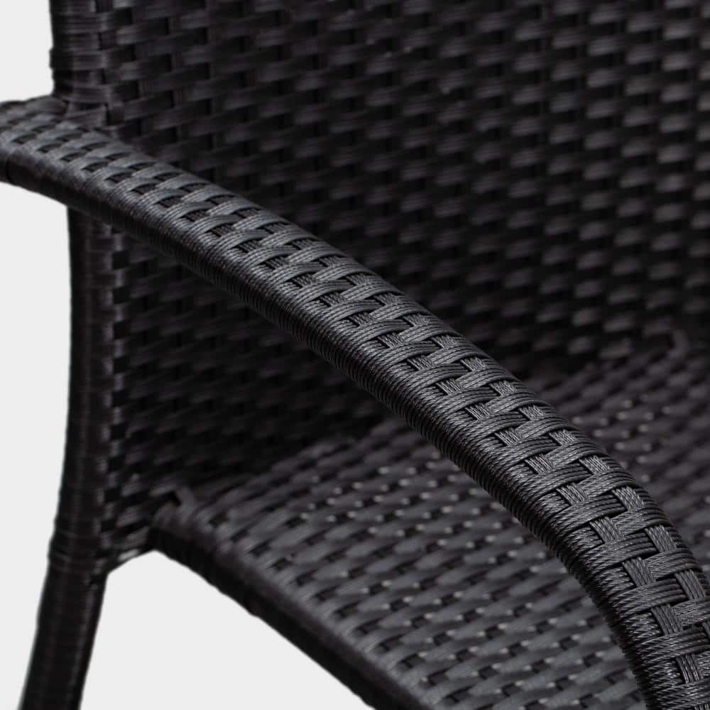 Morgan Black Wicker Outdoor Dining Chair Set of 4