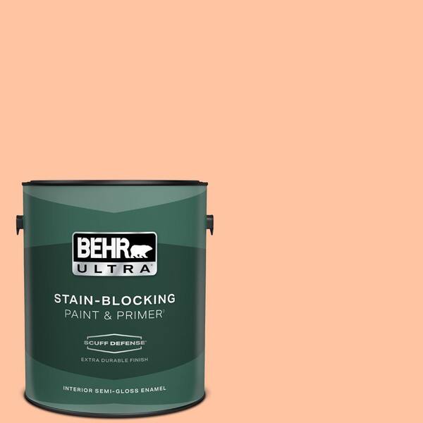 BEHR ULTRA 1 gal. #P200-3 Tomorrows Coral Extra Durable Semi-Gloss Enamel Interior Paint & Primer