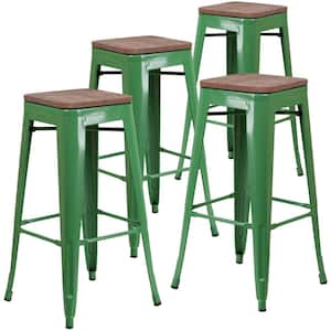 30 in. Green Bar Stool (4-Pack)