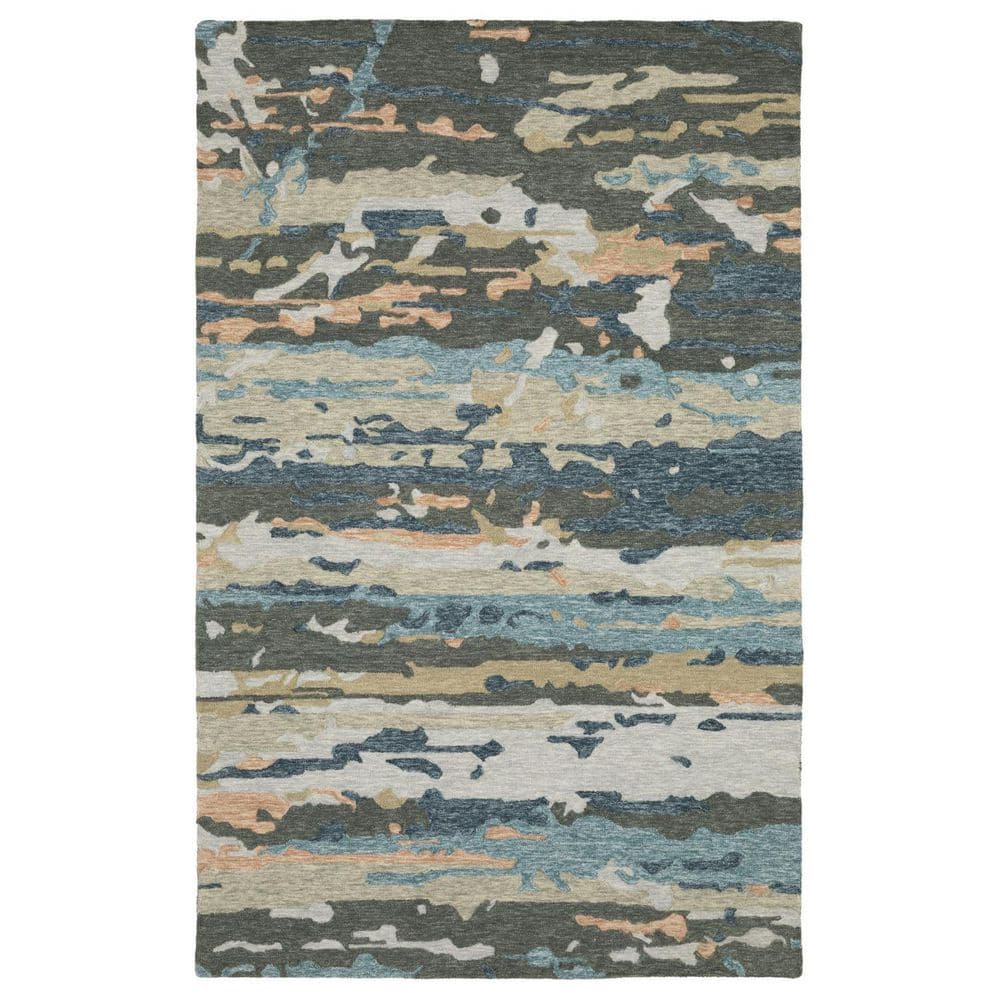 10 ft. x 13 ft. Gray, Blue Abstract Washable Area Rug price history on PriceWatchPro