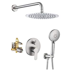 Shower Head Single Handle 1-Spray Shower Faucet 2.5 GPM with Anti Scald in. Brushed Nickel