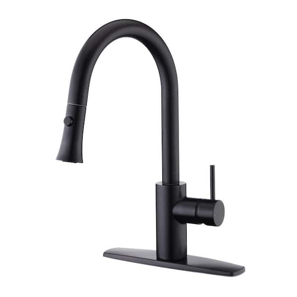 Ultra Faucets Euro Single-Handle Pull-Down Sprayer Kitchen Faucet with Accessories in Rust and Spot Resist in Oil Rubbed Bronze