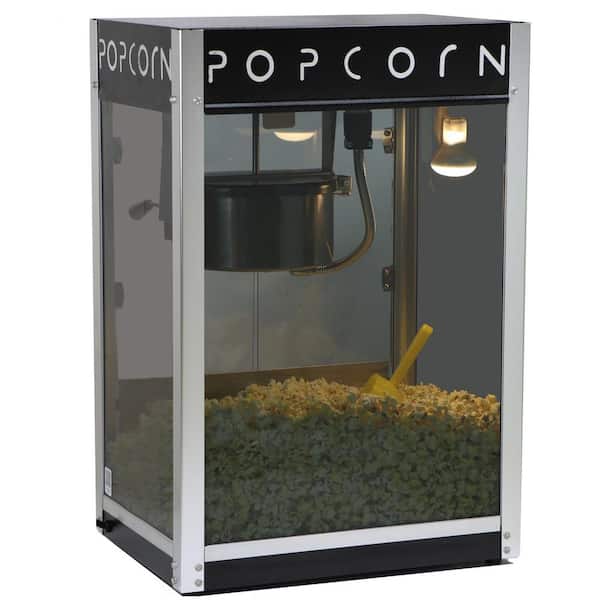 Paragon Contempo Pop 8 oz. Black Stainless Steel Countertop Popcorn Machine