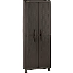 71.7 in. H x 25.6 in. W Resin Rattan Utility Cabinet