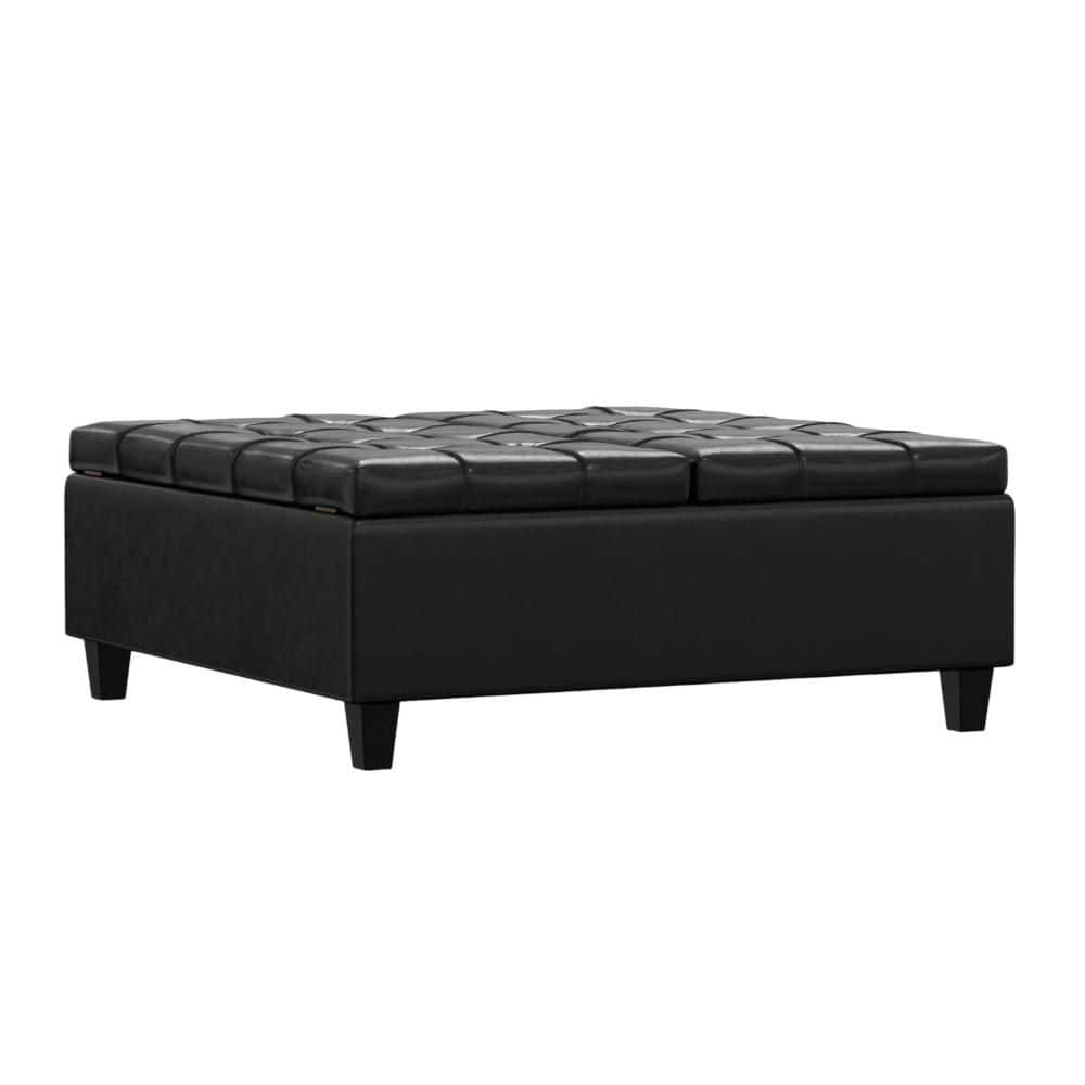 Faux Leather Square Cocktail Large Ottoman price history on PriceWatchPro