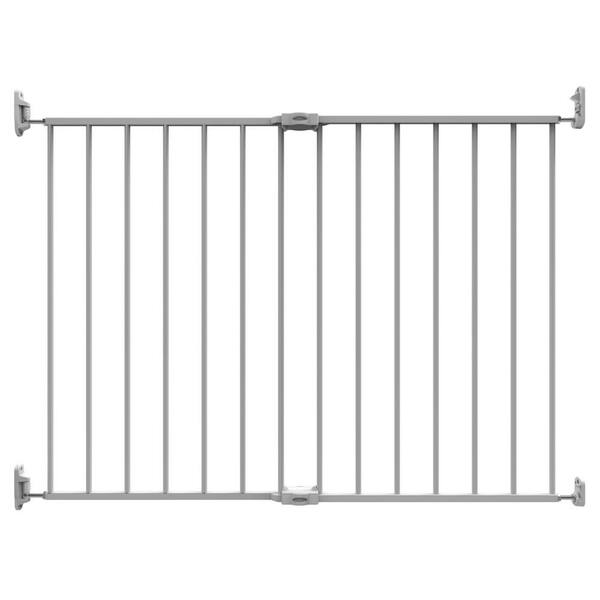 Perma Child Safety 29 in. H Extending Metal Baby Gate with Locking Indicator, White