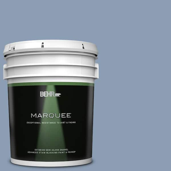 BEHR MARQUEE 5 gal. #PPU15-10 China Silk Semi-Gloss Enamel Exterior Paint & Primer