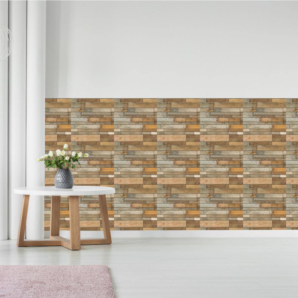 12'' x 12'' Multicolor PVC Peel and Stick Mosaic Tile Set