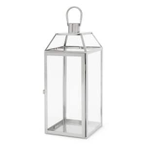 Doheny 7.5 in. x 18 in. Silver Stainless Steel Outdoor Patio Lantern