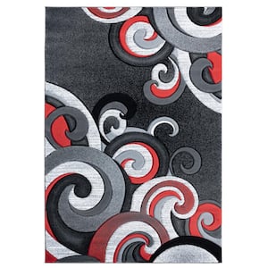 Bristol Rhiannon Red 2 ft. 7 in. x 4 ft. 2 in. Area Rug
