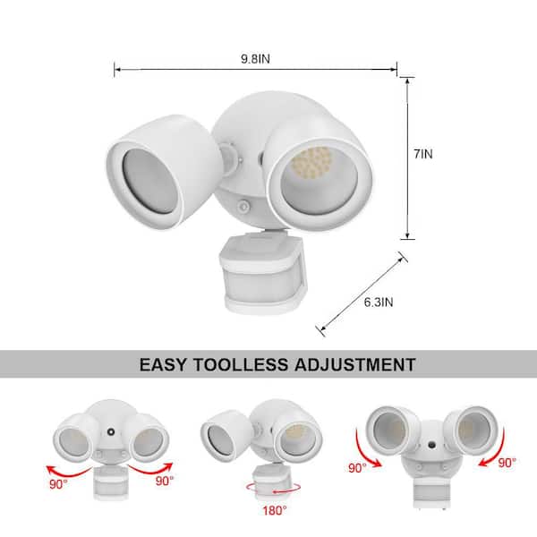 Commercial Electric 240° Motion Activated Dusk to Dawn White