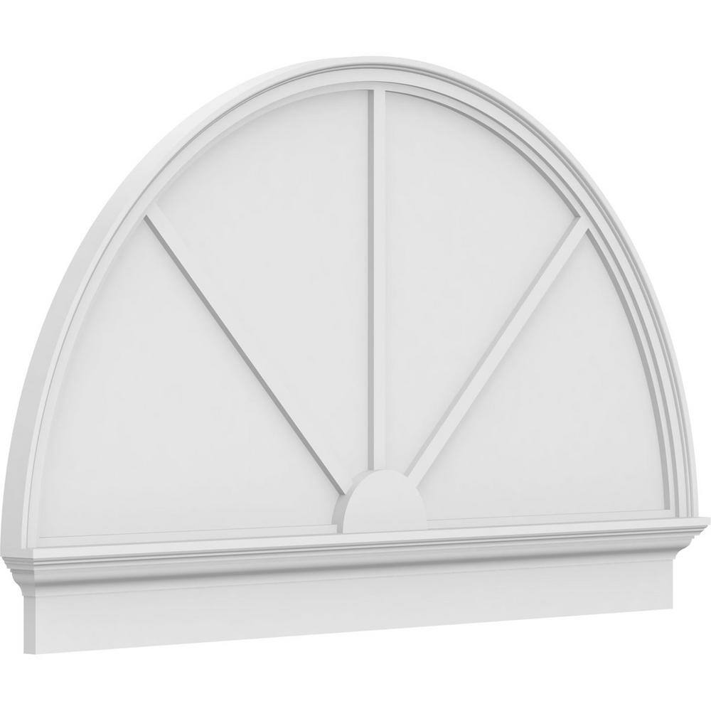 2-3/4 in. x 56 in. x 34-3/4 in. Half Round 3-Spoke Architectural Grade PVC Combination Pediment Moulding price history on PriceWatchPro