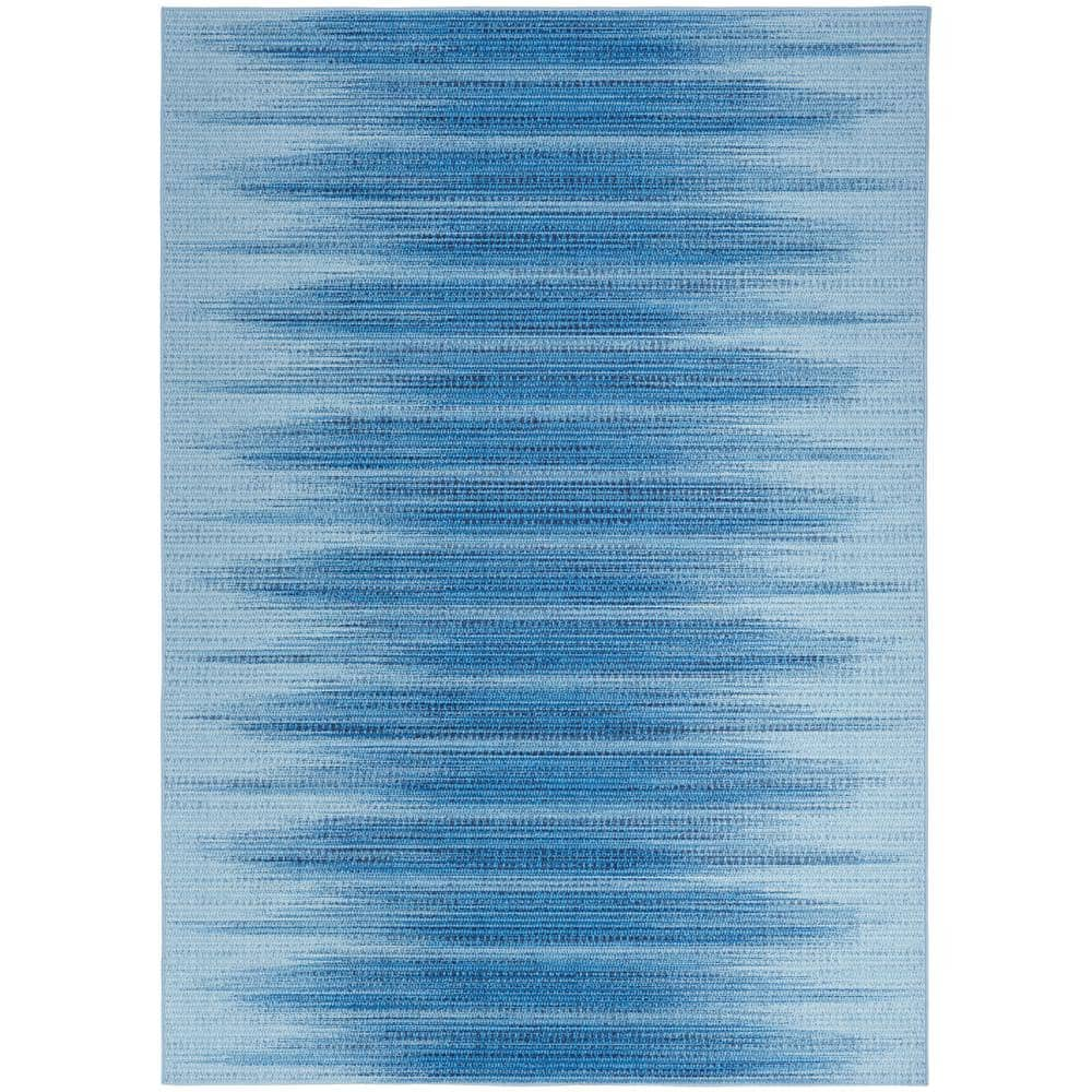 Nourison Vintage Home Blue 5 ft. x 7 ft. Abstract Contemporary Area Rug