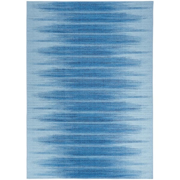 Vintage Home Blue 5 ft. x 7 ft. Abstract Contemporary Area Rug