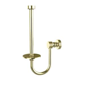 Foxtrot Collection Upright Single Post Toilet Paper Holder in Satin Brass
