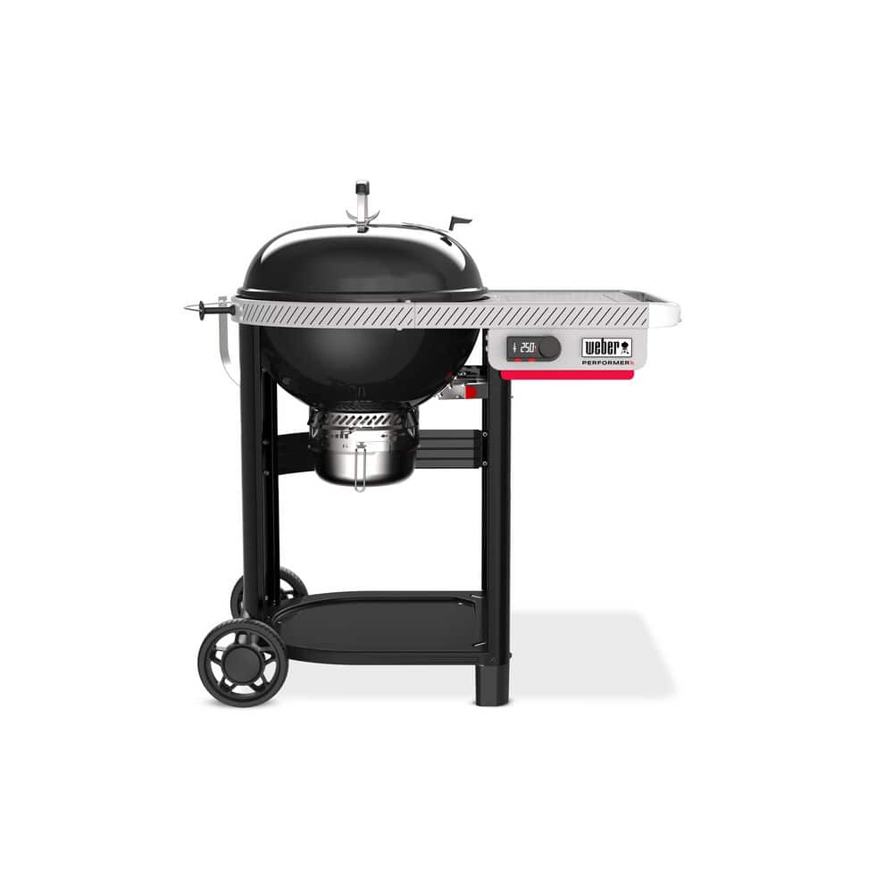 Performer Smart 22 in. Charcoal Grill in Black with Premium Cart