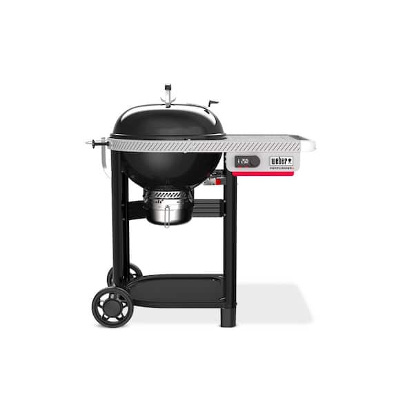 Performer Smart 22 in. Charcoal Grill in Black with Premium Cart