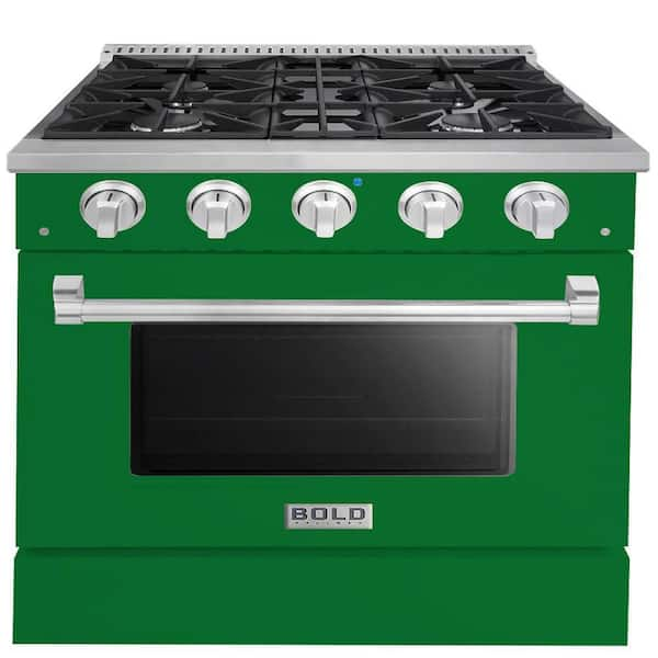 Hallman BOLD 30" 4.2 Cu.Ft. 4 Burner Freestanding Dual Fuel Range with Gas Stove and Electric