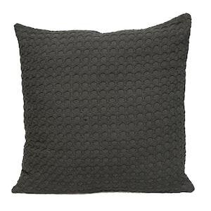 20 X 20 Transitional Solid Gray Square 20 in. x 20 in. Pillow