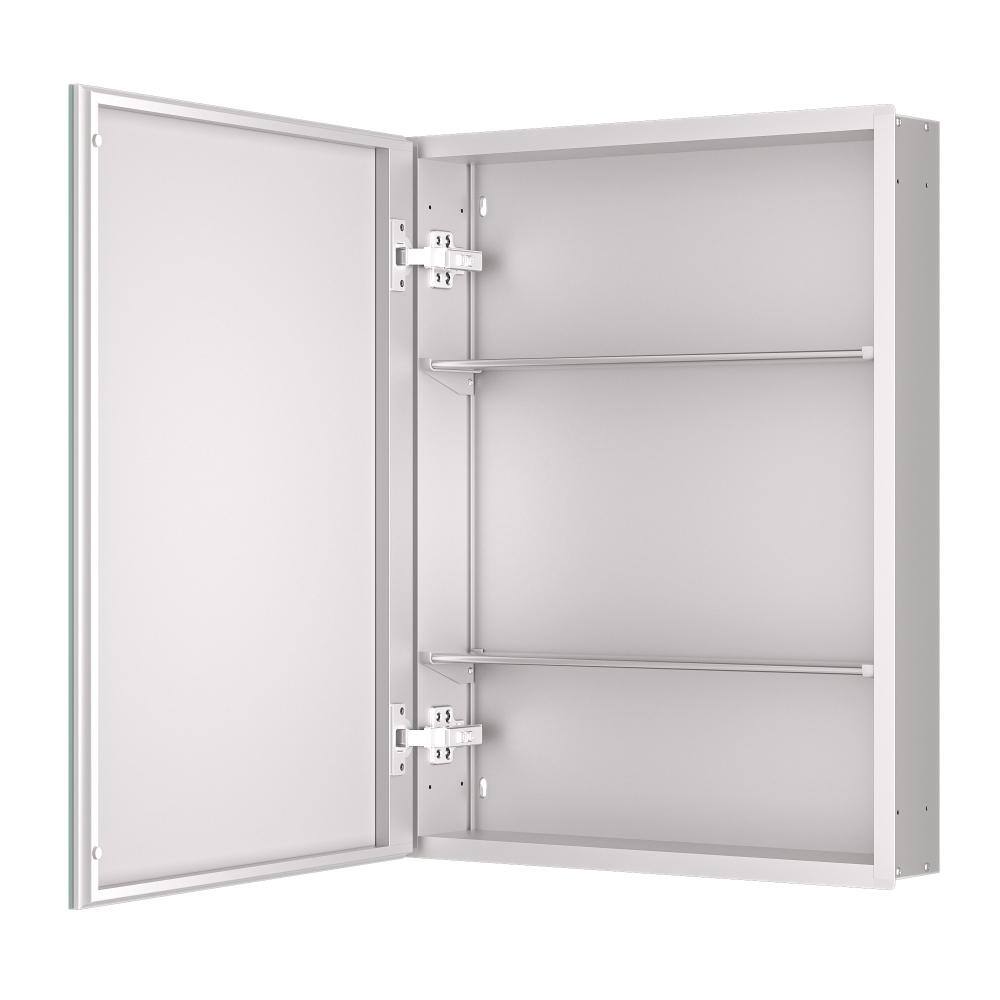20 in. W x 26 in. H Rectangular Beveled Frameless Metal Silver Surface Mount/Recessed Medicine Cabinet with Mirror price history on PriceWatchPro