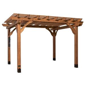 Fairhaven 12 ft. x 10 ft. Tuscany Brown Nordic Spruce Pergola