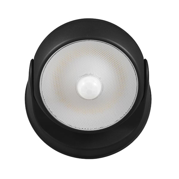 Globe Electric 160° 3-Watt Equivalent Black 250 Lumens Battery Operated Outdoor Integrated LED Orb Area Light Security Light
