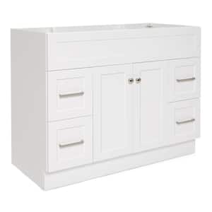 Hamlet 42 in. W x 21.5 in. D x 34.5 in. H Freestanding Bath Vanity Cabinet without Top in White